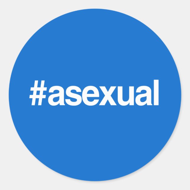 HASHTAG ASEXUAL RUNDER AUFKLEBER (Vorderseite)