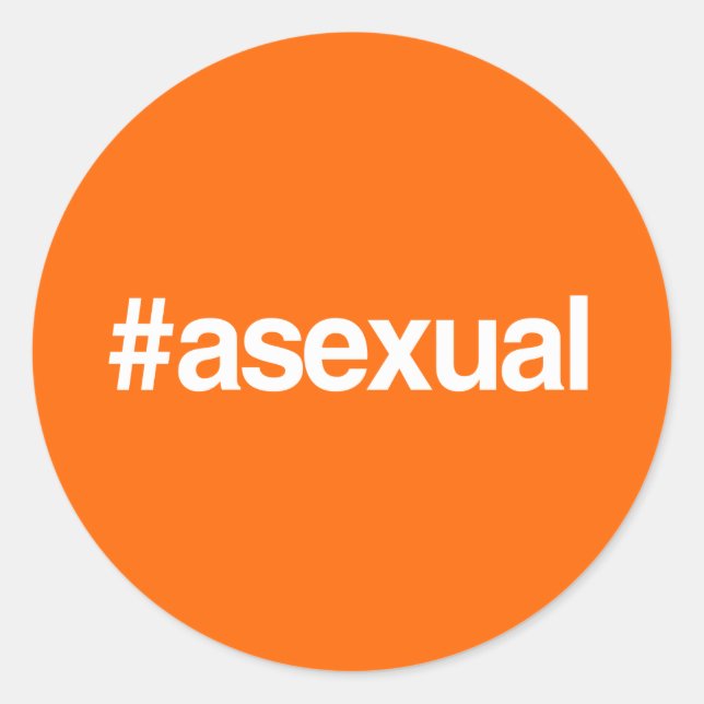 HASHTAG ASEXUAL RUNDER AUFKLEBER (Vorderseite)