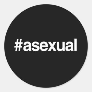 HASHTAG ASEXUELL RUNDER AUFKLEBER