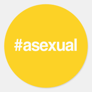 HASHTAG ASEXUELL RUNDER AUFKLEBER
