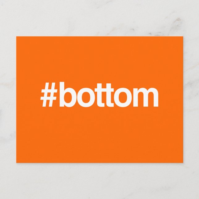 HASHTAG BOTTOM POSTKARTE (Vorderseite)