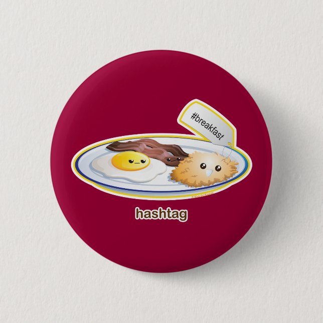 Hashtag Button (Vorderseite)
