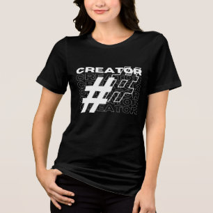 Hashtag-Ersteller-Typografie Tri-Blend Shirt