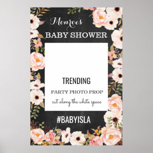 Hashtag Foto-Requisiten-Schild für Baby- oder Hoch Poster