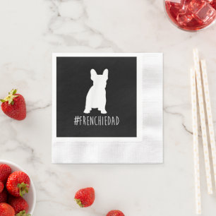 hashtag frenchdad Französisch Bulldogdad Serviette