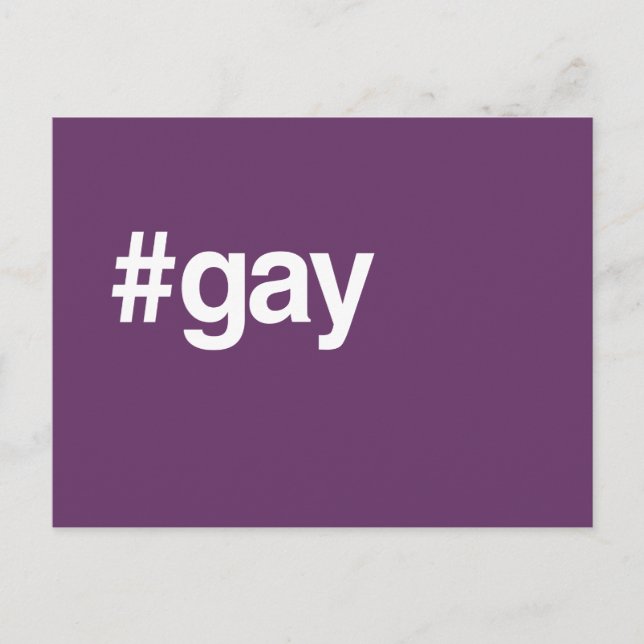 HASHTAG GAY POSTKARTE (Vorderseite)