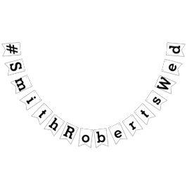 HASHTAG, IHR PERSONALISIERTER TEXT WIMPELKETTE