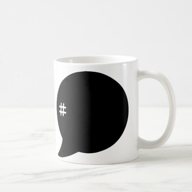 Hashtag # Kaffeecup-Tasse Kaffeetasse (Rechts)