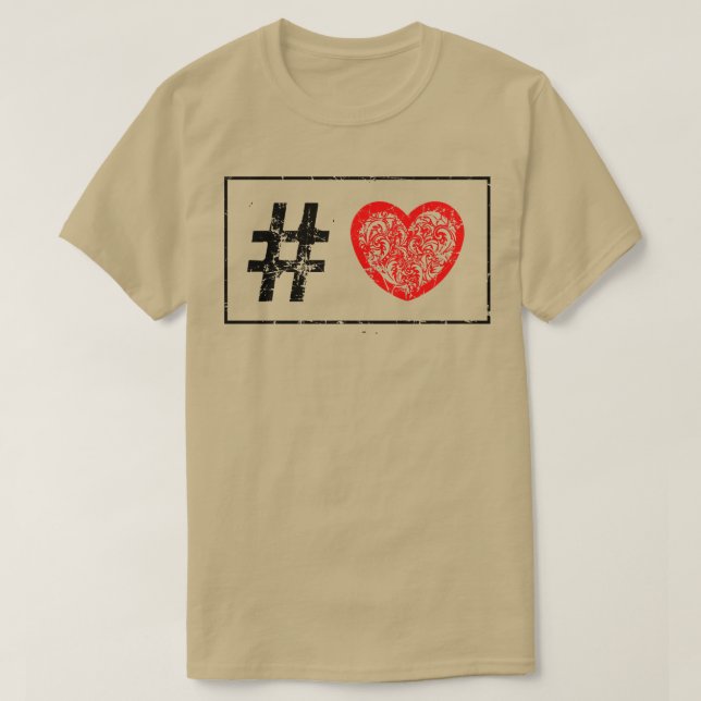 Hashtag-Liebe T-Shirt (Design vorne)
