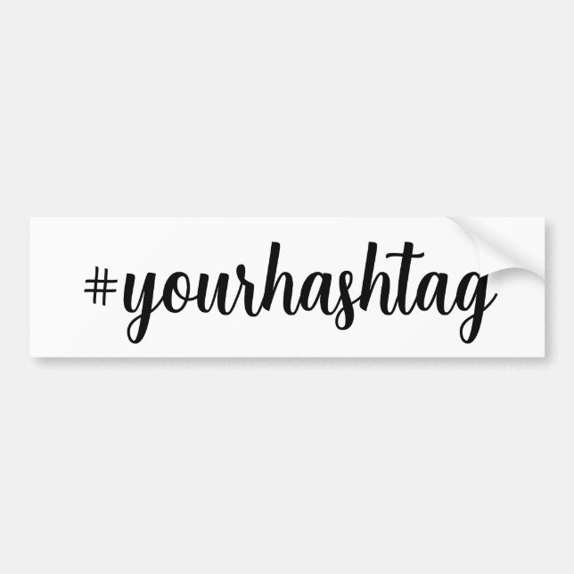 Hashtag # Moderne Minimalistische Social Media Autoaufkleber (Vorne)