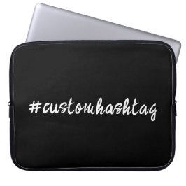 Hashtag Moderne Schrift Trendy Schwarzes Design Laptopschutzhülle