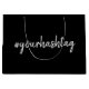 Hashtag | Modernes Skript Trendy Black Große Geschenktüte (Vorderseite)