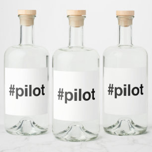 HASHTAG-PILOT ALKOHOLFLASCHENETIKETT
