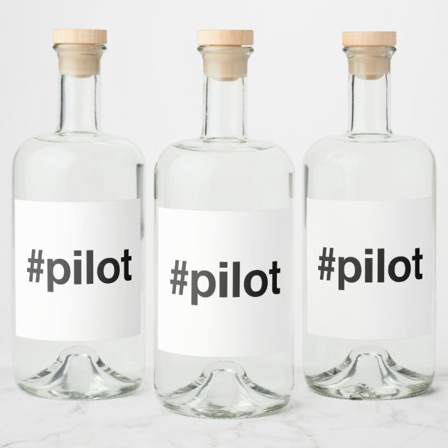 HASHTAG-PILOT ALKOHOLFLASCHENETIKETT (Flaschen)