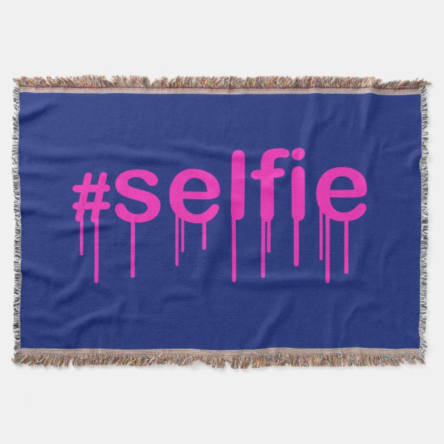 Hashtag Selfie Drooling auf blaue Dekoration Decke (Vorderseite)