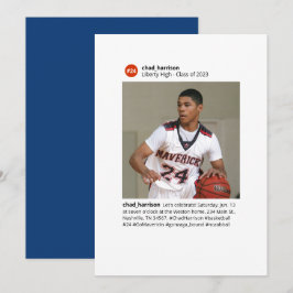 Hashtag Social Media Varsity Graduate Einladung