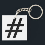 Hashtag-Textsymbol-Hashtag Schlüsselanhänger<br><div class="desc">Hashtag-Textsymbol-Hashtag</div>