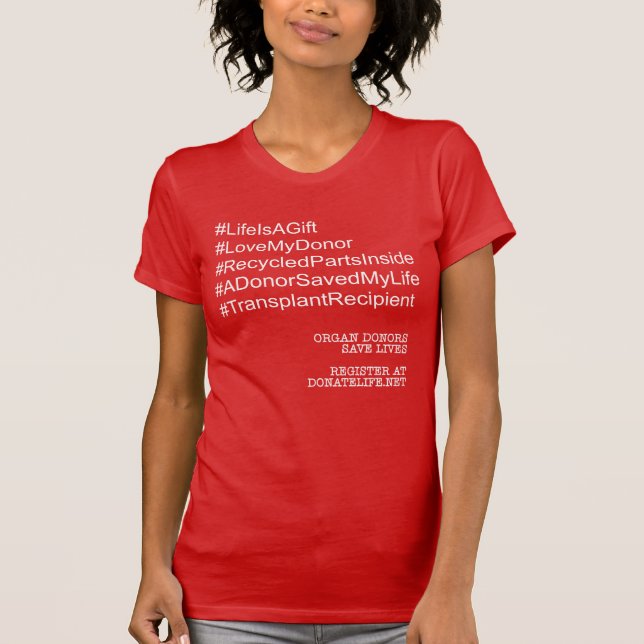 Hashtag Transplant T-shirt du bénéficiaire (Devant)