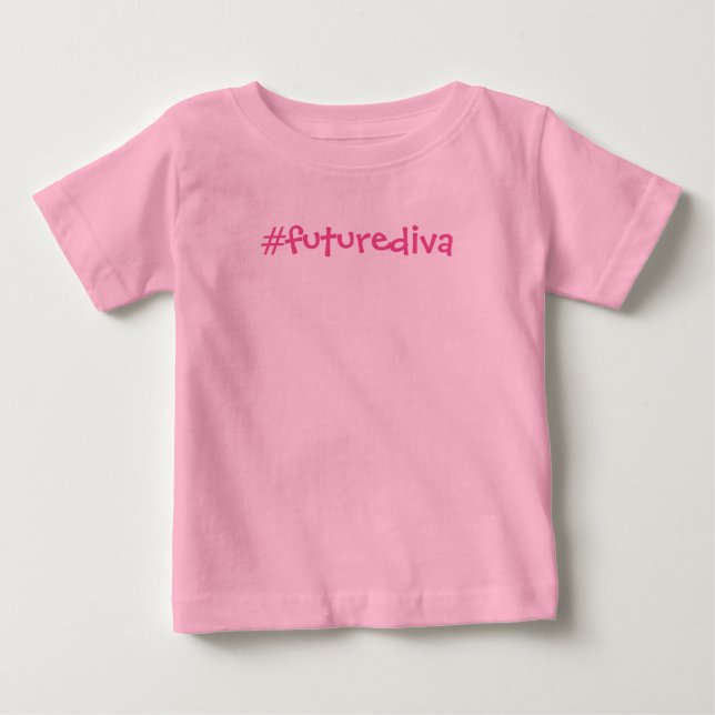 Hashtag Zukunftsdiva Baby T-shirt (Vorderseite)