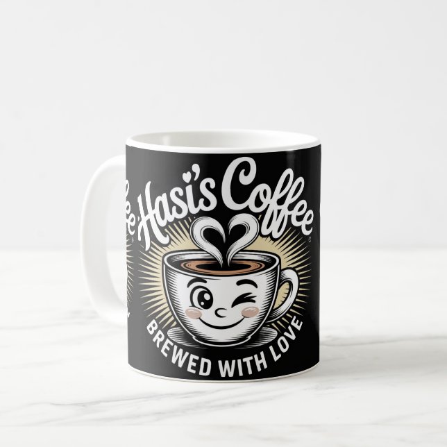 Hasi’s Coffee Cute Smiling Cup Tasse  (Vorderseite Links)