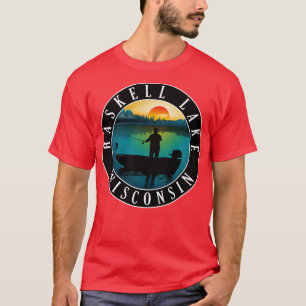 Haskell Lake Wisconsin Fischerei T-Shirt