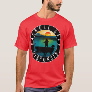 Haskell Lake Wisconsin Fischerei T-Shirt