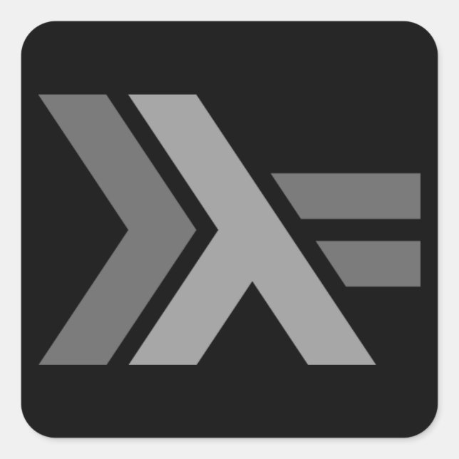 Haskell Thompson-Wheeler-Logo Quadratischer Aufkleber (Vorderseite)