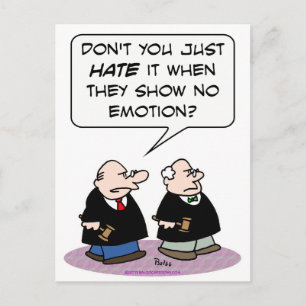 Hass beurteilen ohne Emotion Postkarte