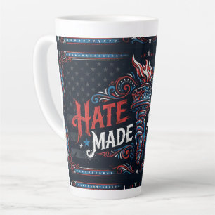 Hass hat Amerika niemals groß gemacht Vintage-Patr Milchtasse