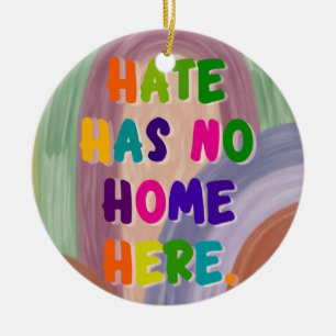 Hass Hat Hier Kein Zuhause Farbige Regenbogen Keramik Ornament