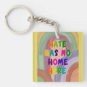 Hass hat hier keinen Platz Farbige Regenbogen Schlüsselanhänger