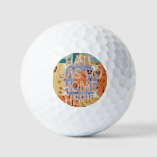 Hass hat hier keinen Platz Heitere Charakterkunst Golfball