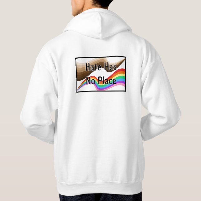 Hass hat keinen Ort Hoodie (Rückseite)