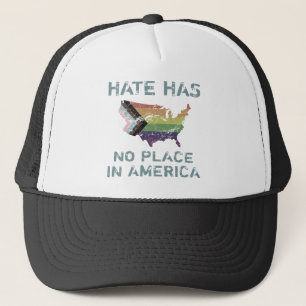 Hass hat keinen Platz in Amerika Truckerkappe