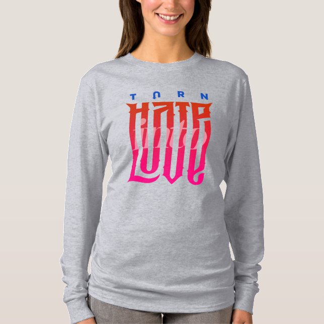Hass in Liebe | Frauen Langschläfchen T-Shirt (Vorderseite)