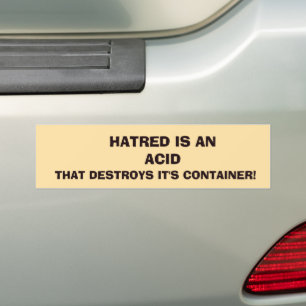 Hass ist eine Säure  Autoaufkleber