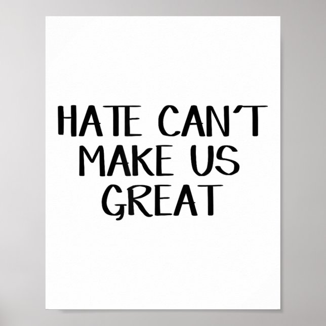 Hass kann uns nicht groß machen poster (Vorne)