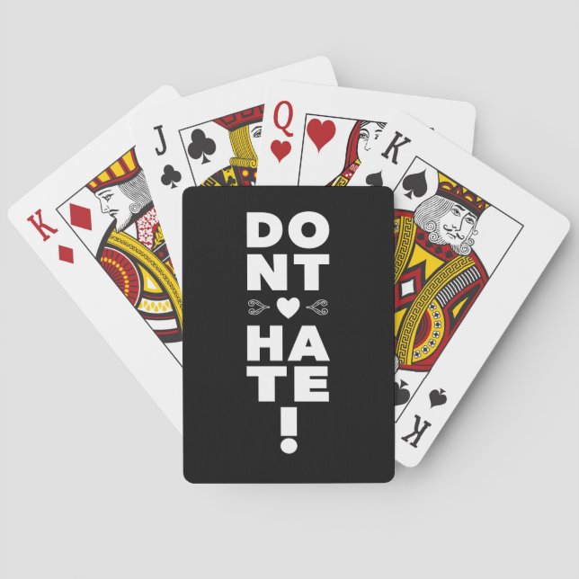 Hass nicht auf BLACK Spielkarten (Rückseite)