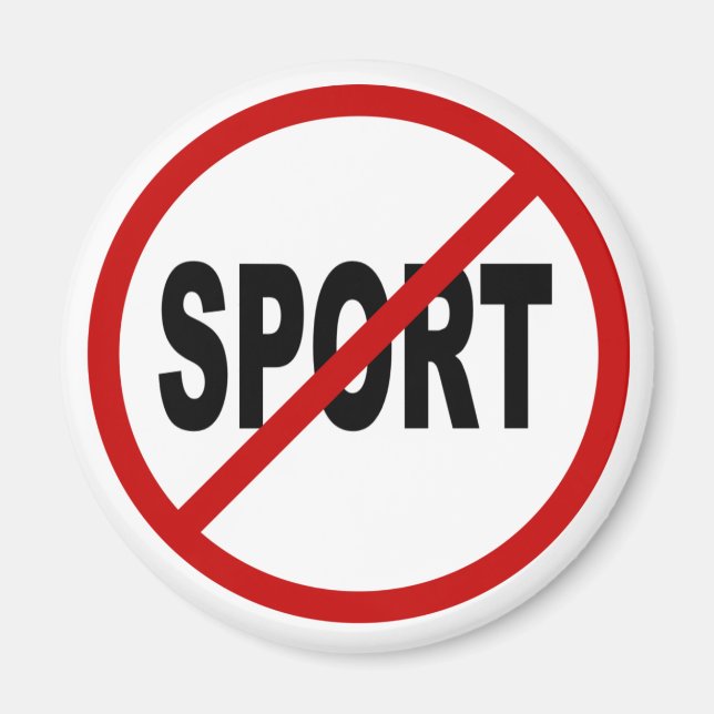 Hass Sport/Keine Sport Zulässige Schilderung Magnet (Vorne)