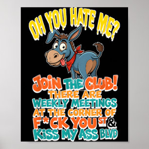 Hass tritt dem Club bei, es gibt wöchentliche Tref Poster