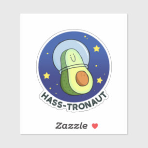 Hass-tronaut Avocado Space Pun Die-Cut Aufkleber