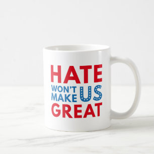 Hass wird uns nicht groß machen kaffeetasse