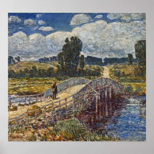 Hassam - Bridge at Old Lyme 1908 Poster (Vorne)