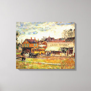 Hassam - Ende der Trolley Line, Oak Park, IL Leinwanddruck