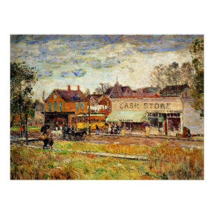Hassam - Ende der Trolley Line, Oak Park, IL Poster