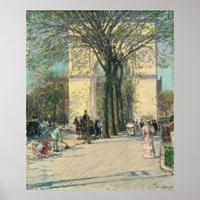 Hassam - Washington Arch Spring Poster (Vorne)