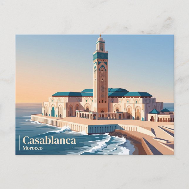 Hassan-II-Moschee Marokko Postkarte (Vorderseite)
