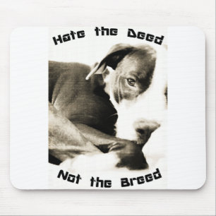 hasse die Tat, nicht die Rasse Pitbull Mousepad
