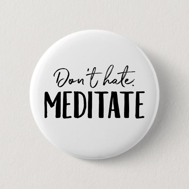 Hasse Meditat Typografie nicht Button (Vorderseite)