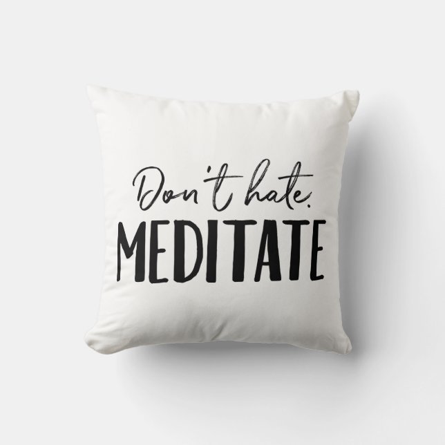 Hasse Meditat Typografie nicht Kissen (Vorderseite)